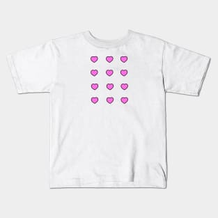 Simple Hearts Set/ Pack Rosa Pink Kids T-Shirt